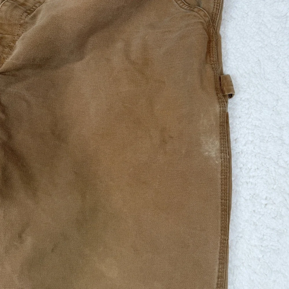 Carhartt Vintage 42x32 Washed Duck Work Dungaree Pants Mens B11 Brown